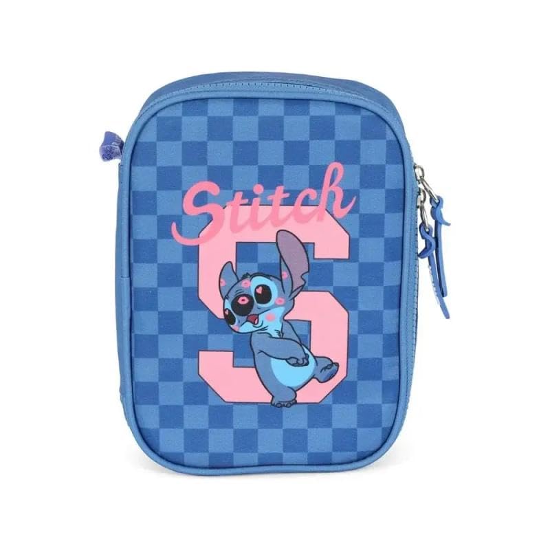 Estojo Box, Luxcel, Stitch, Azul