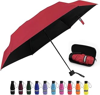Small Mini Umbrella with Case Light Compact Design Perfect for Travel Lightweight Portable Parasol Outdoor Sun&Rain Umbrellas