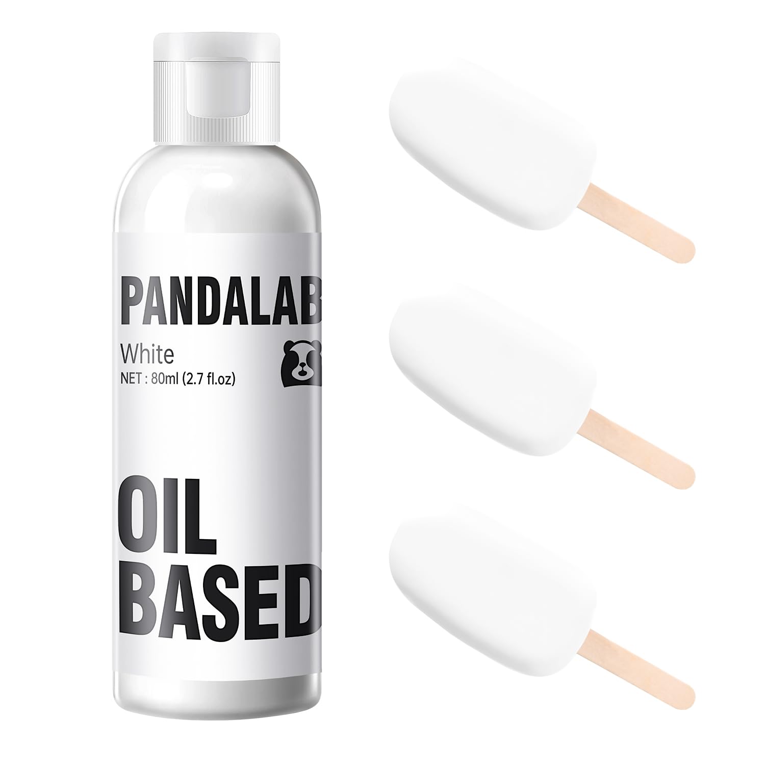 White Oil Based Food Coloring for Chocolate, Candy Melts, Donuts, Strawberries, Frosting, Cake, Professional Edible Dye for Baking - 80 Milliliters 2.7 Fl.Oz