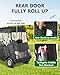 Golf Cart Enclosure 2 Passenger for Club Car Precedent,600D Clear Rain Cover Driving Enclosure 2 Seater,Full Roll Up 3 Sided Transparent Windows&Door with Heavy Duty Zipper,Side Mirrors Openings