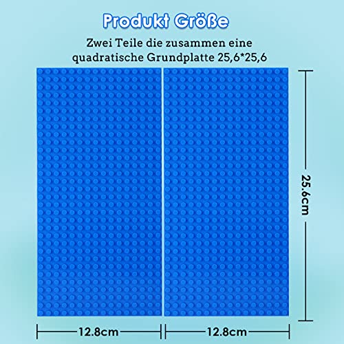 shineFinder 4 base Plates Compatible with Lego, Baseplate 5"x10" with 16 x 32 studs board (Multicolor), 4PCS - Image 2