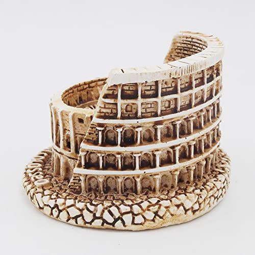Image of Rome Colosseum Fish Tank Decorations Ancient Arena Amphitheatre Roman Reptile Turtle Lizard Spider Tanks Terrarium Building Decor Ornament Pet