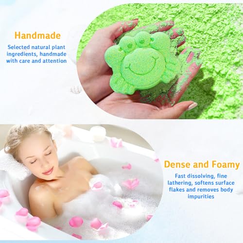 HEYMKGO Bath Bombs for Kids 8PCS Ocean Animal Fizzy Bubble Bath Bombs Natural Vegan & Organic Bath Bombs with Organic Essential Oils Birthday Gift idea for Her, Women, Men, Kids and Teen Girls - Image 6
