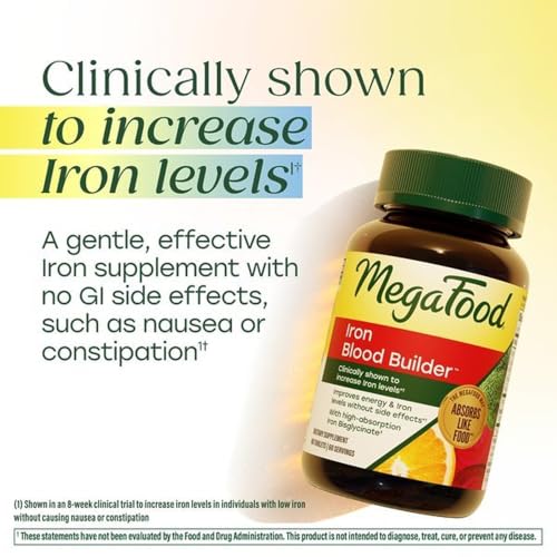 MegaFood Blood Builder Iron Supplement, Energy Support, Vegan, 180 Tablets - Image 4