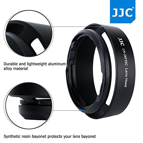 Jjc 4332003147 Bayonet Metal Lens Hood For Fujifilm Fujinon Xc 35Mm F2 & Xf 35Mm F2 & Xf 23Mm F2 R Wr Lens On Camera X-S10 X-E4 X-T4 X-Pro3 X-Pro2 X-T3 X-T2 X-T30 X-T20 X-E3 X-T200 X-A7 Replaces Fuji Lh-Xf35-2 Black thumb #3