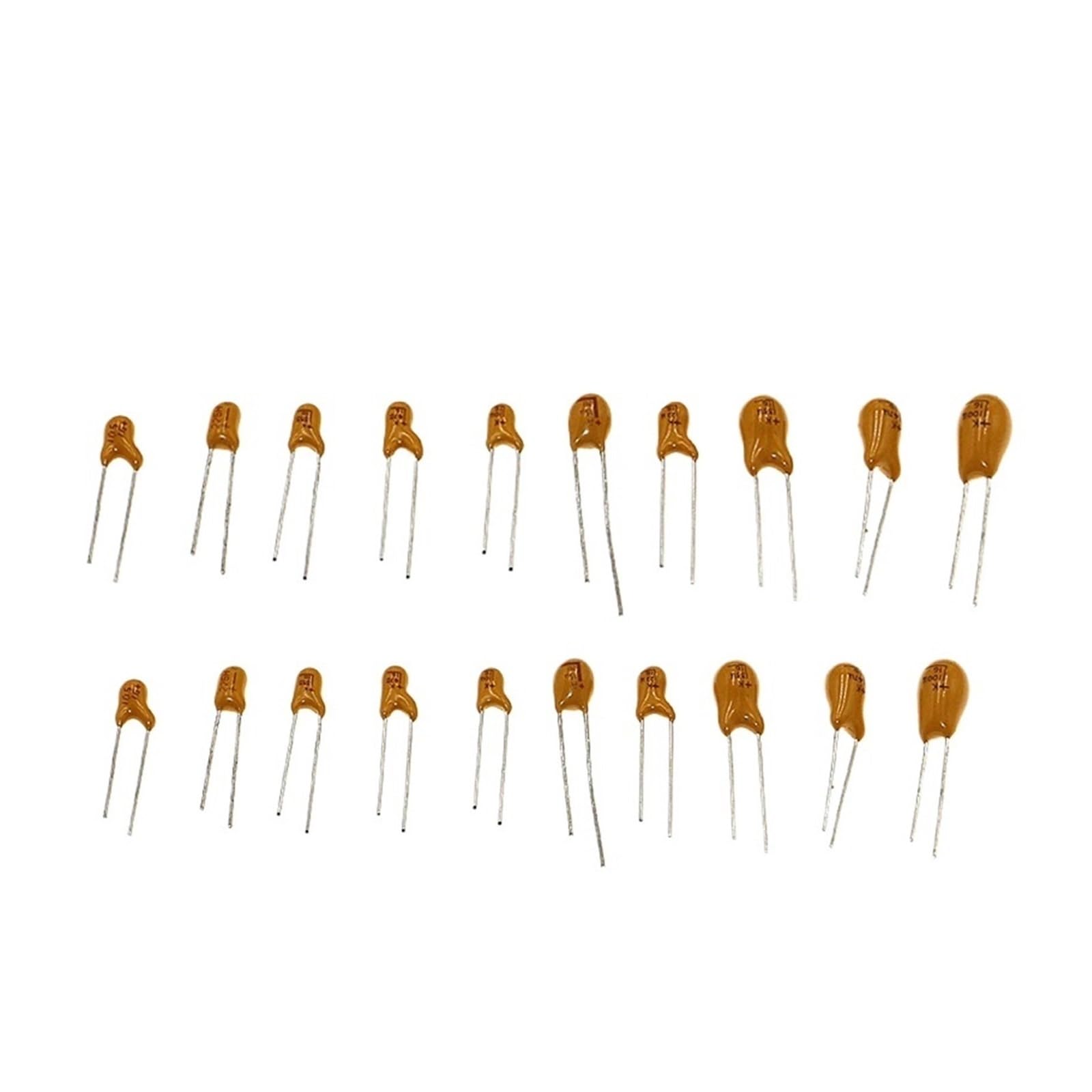 Kit condensateur tantale 16V en boite de 100pcs pour montages electroniques