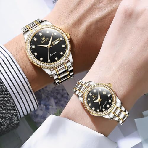 Image of OLEVS Men Watch Wooden Accent Band Multi Function Dial Luminous Waterproof Casual Luxury Business Watch