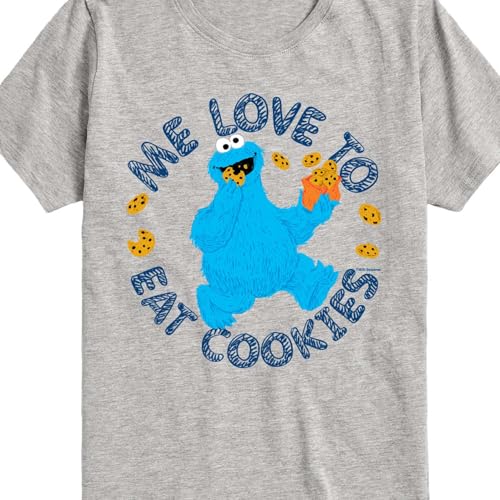 Sesame Street - Me Love to Eat Cookies- Toddler and Youth Short Sleeve Graphic T-Shirt2