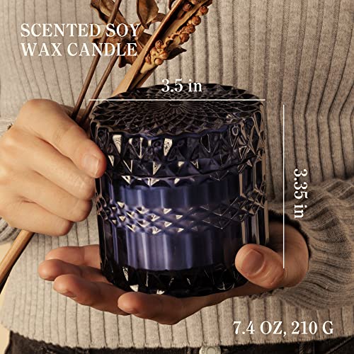 Hidden Label HL0B6-017 Oud Bloom Scented Candles, Crackling Wood Wick Soy Candles, Glass Jar Decorative Candles thumb #1