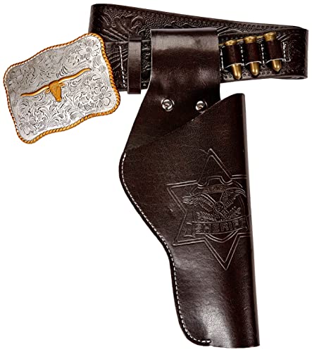 AEC- Holster Vide Bull Imitation Cuir et Métal, PI7500126, Marron, 120 cm Cover