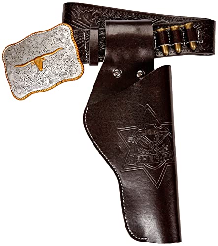 AEC- Holster Vide Bull Imitation Cuir et Métal, PI7500126, Marron, 120 cm