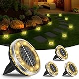 【Lampes solaires de jardin 12 LED】 Ce lampadaire solaire d'extérieur est équipé de 12 LED (8 LED à l'avant, 4 LED sur le côté). Compact, mais offrant une diffusion lumineuse plus large et plus intense, il offre un éclairage extérieur optimal, idéal comme éclairage d'ambiance pour décorer votre jardin et vos allées.