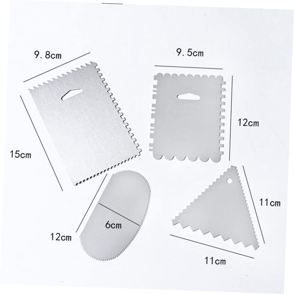 PRETYZOOM 4pcs Cake Scraper and Baking Tools for Easy Cake Decorating for Home Bakers and Pastry Chefs Includes and Scrapers