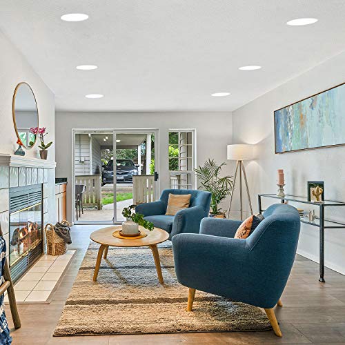 Hykolity 12 Pack 5/6 Inch Led Recessed Lighting, Baffle Trim, Cri90, 15W=100W, 1100Lm, 3000K Warm White, Dimmable Recessed Lighting, Damp Rated Led Recessed Downlight, Etl Listed #TOP6