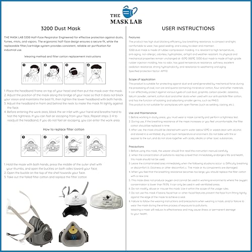 Image of N95- FFP2 - N1100 KN95 Filter for 3200 Dust Mask (Pack of 10) for protection against Pollution and Dust. Used in Oil, Gas, Mining, Coal, Chemical, Pharma, Fertilizer, Steel, Cement Industries