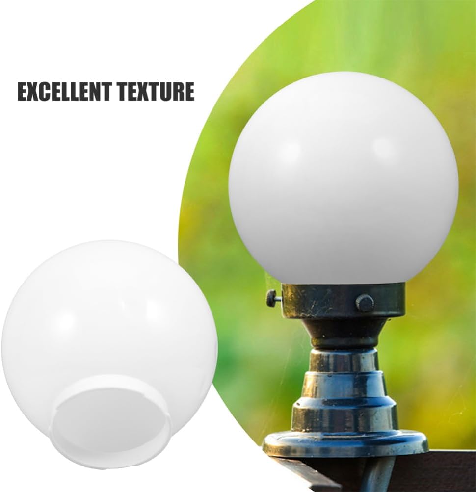 Replacement Acrylic Globe Lamp Shade Weather-resistant Outdoor Spherical Light Cover for Wall Fixtures Easy to Install Garden and Patio Lighting
