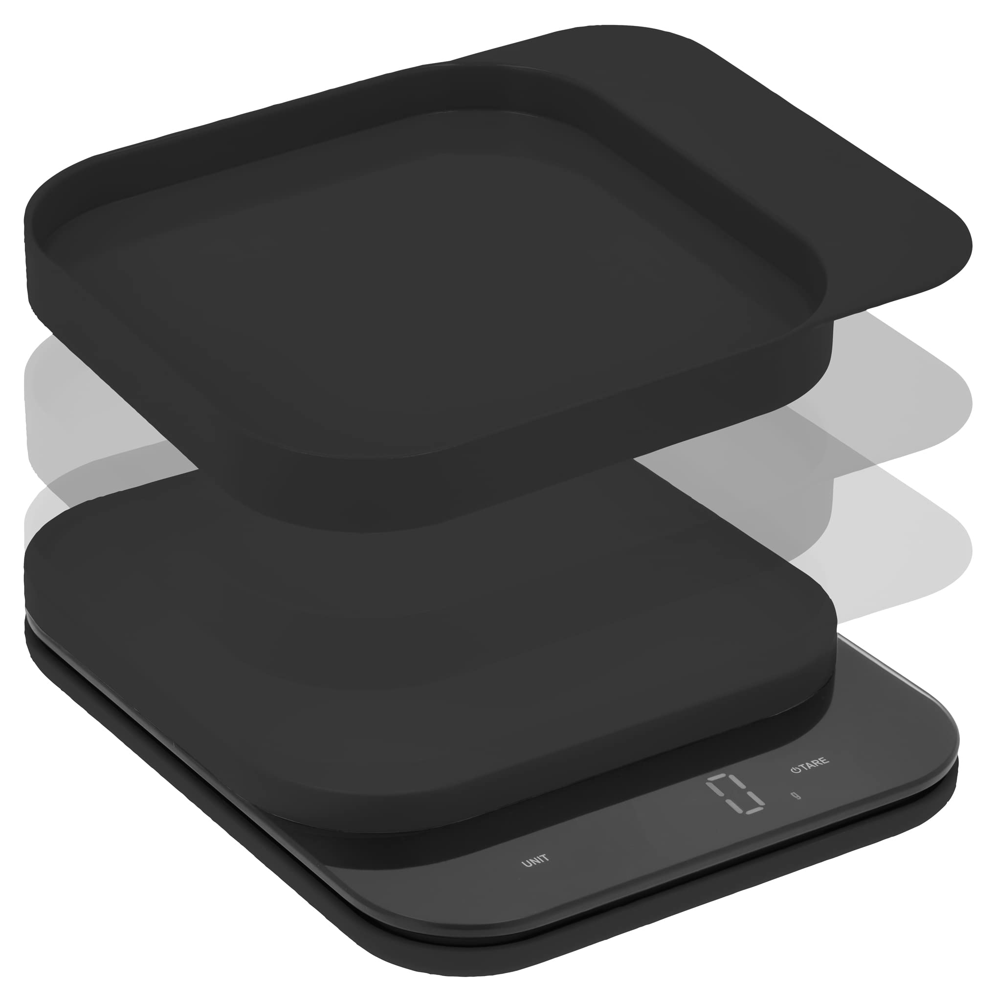 Rosti Mensura - Báscula digital de cocina con cuenco y función de tara, peso máximo 10 kg, 16,5 x 20,3 x 3,5 cm, color negro
