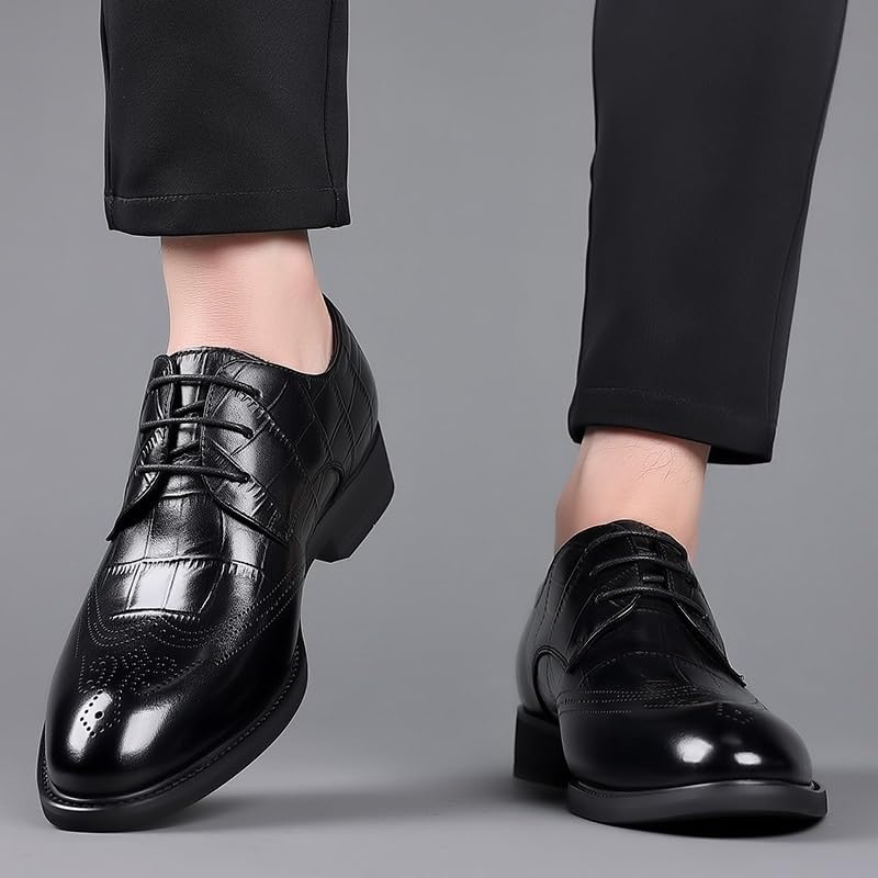 Classic Pointed Toe Dress Shoes Men's Oxford Formal Business Shoes for Wedding Groom Corporate Events2