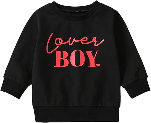 Kayotuas Sudadera de cuello redondo para bebé con estampado de letras de manga larga sin botones para otoño e invierno