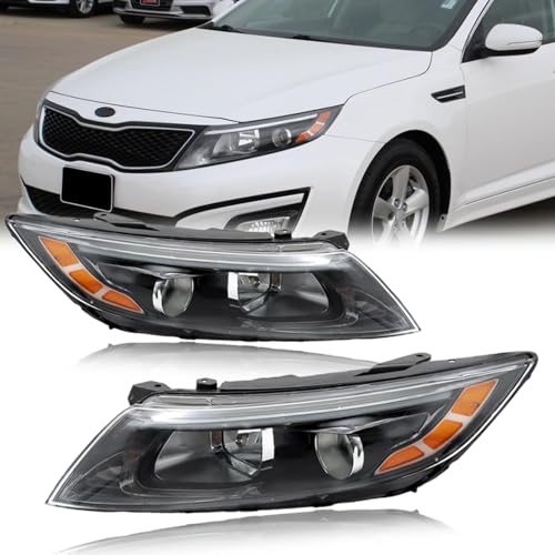 PENSUN Headlight Assembly Pair Fit for Kia Optima 2014-2015 Front Left Driver Side & Right Passenger Side Replacement 921012T121 921022T121