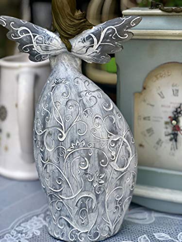 Statue d'ange de jardin en résine rétro pour collection - 5
