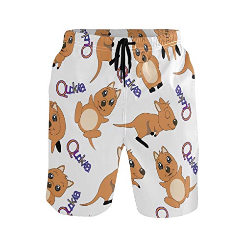 Cute Quokka Animal Mens Swim Trunks Quick Dry Board Shorts Summer Beach Short with Pockets2