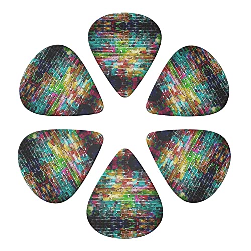 Lot de 6 médiators colorés pour guitare acoustique, guitare électrique, basse, ukulélé – fins, moyens et épais. - Les Beatles, Paul McCartney, John Lennon, RIngo Starr, George Harrison Lot de 6 médiators colorés pour guitare acoustique, guitare électrique, basse, ukulélé – fins, moyens et épais. – Image 5