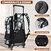 Fitvc Boys Rolling Backpack for Kids - Basketball Kids Rolling Backpack with Wheels for Elementary Middle School Students - Sport Roller School Bookbag Aged 6-18, Wheeled Travel Bag Large Capacity