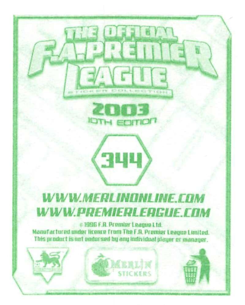 Amazon.com: 2003 Merlin F.A. Premier League #344 Marc-Vivien Foe