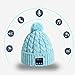 Produktbild LYX Frauen Bluetooth Beanie Mütze, Bluetooth 5.0 eingebaute Stereo-Lautsprecher & Mikrofon, USB wiederaufladbare Winter Fleece gefütterte warme Strickmütze Cap Blue