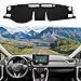 BoxCheer Dashboard Cover Suitable for Toyota RAV4 2019 2020 2021 2022 2023 2024 2025 Car Dashboard Cover Sun Visor Mat Non-Slip Polyester Dashboard Accessories (Black)