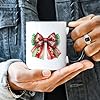 Sassy Souls Mosaic Disco Christmas Bow 11oz Ceramic Novelty Mug Christmas Festive Tea Coffee Cup Gift White #2