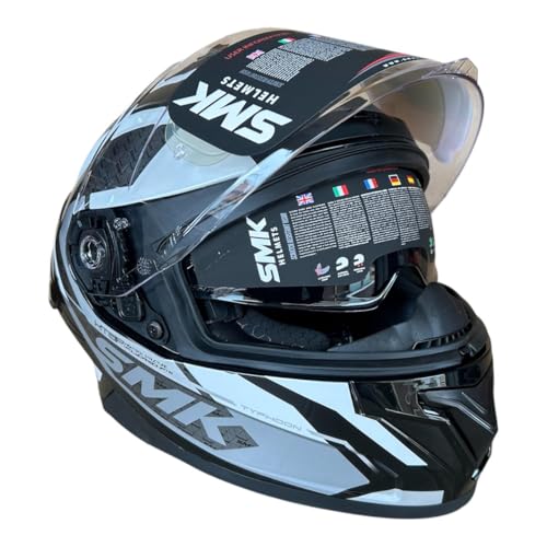 Image of SMK Typhoon RD1 Full Face Helmet, Dual Visor, ISI DOT & ECE 22.06 Certified