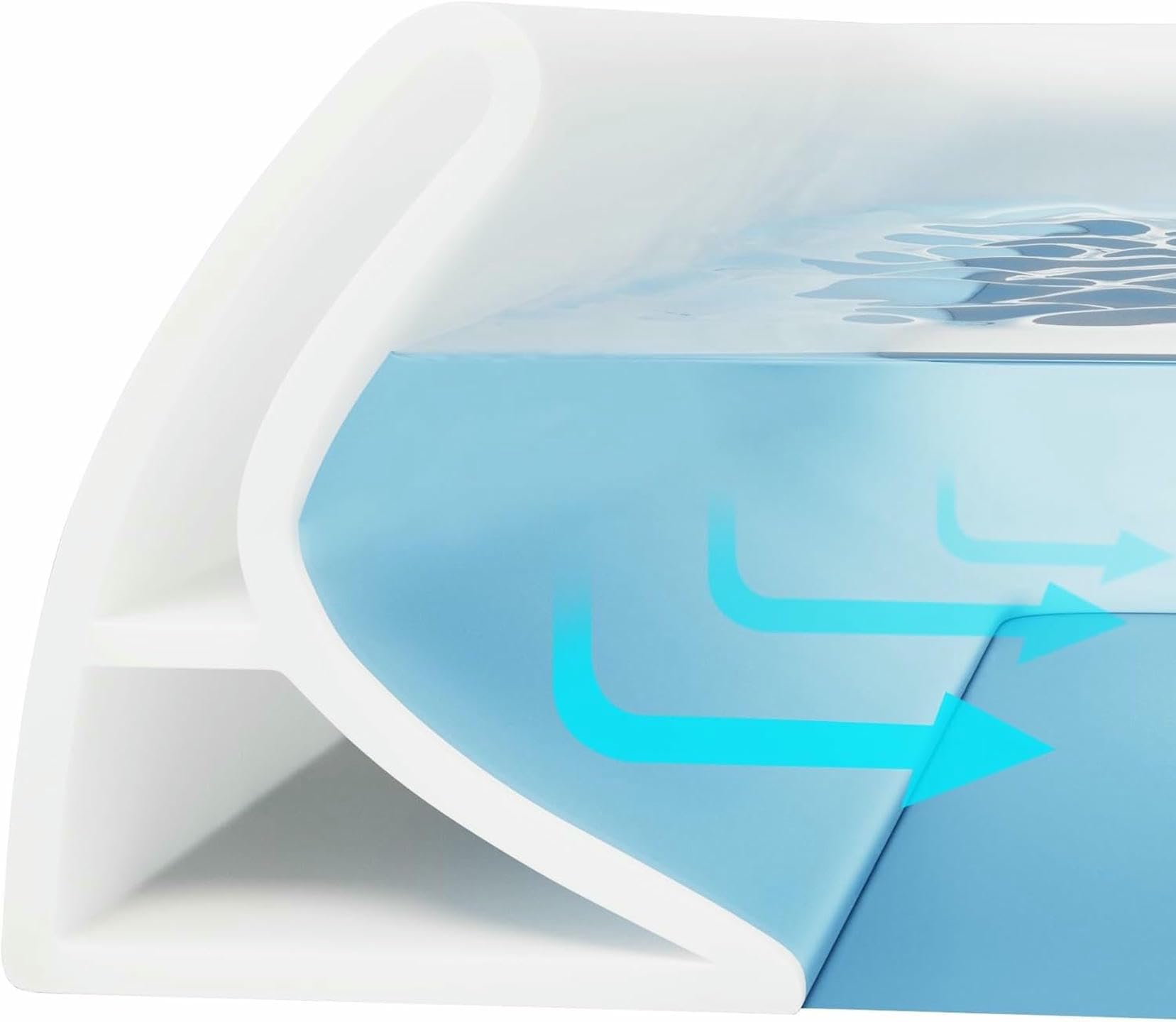Barrage d'eau pour douche en silicone souple pour séparation humide et sèche