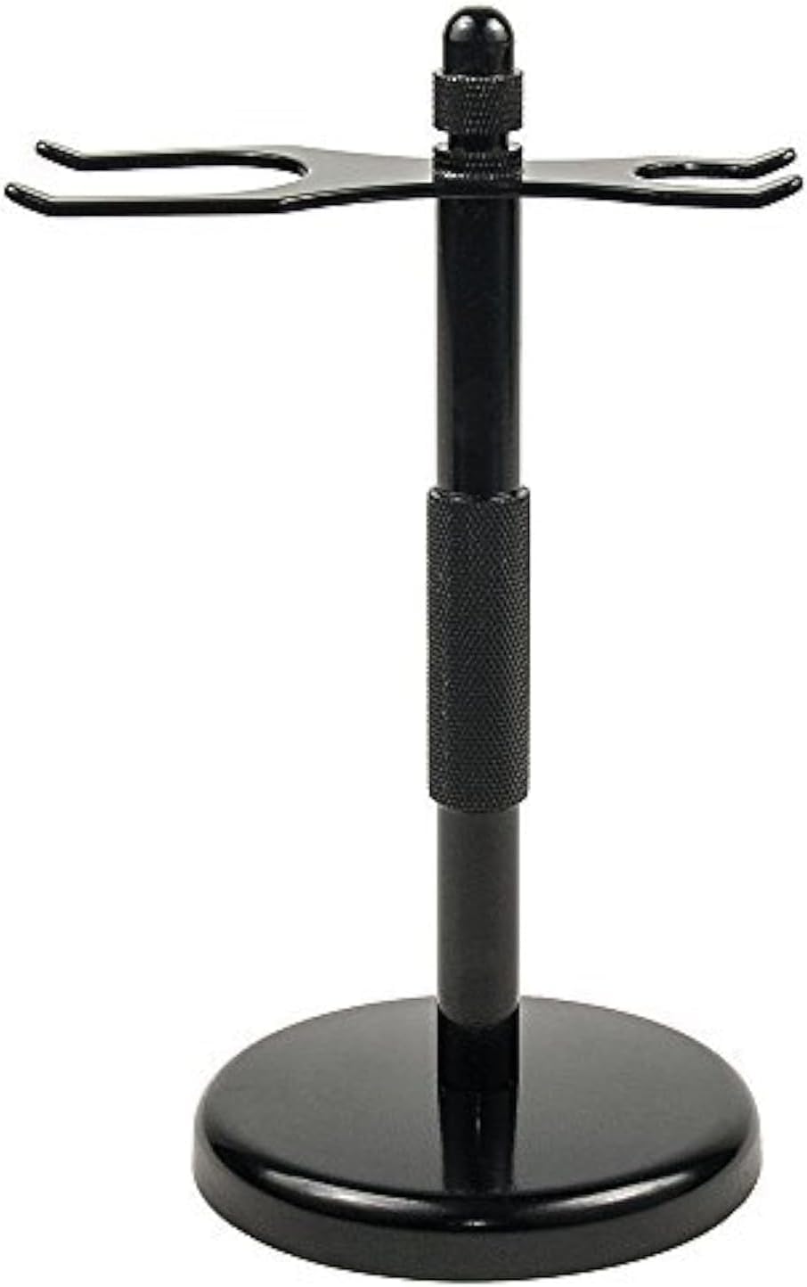 Super Safety Razor’s 2 Prong Safety Razor Brush Stand – Elegant Black Shaving Stand for Razor and Brush with Heavyweight Base for Extra Stability