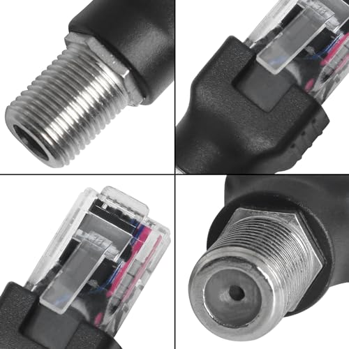 Adaptador F hembra a RJ45 macho, paquete de 2 miniatura 2