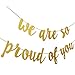 2025 Graduation Banner Party Decorations Gold Glitter We are So Proud of You Banner, Gold 2025 Congratulations Banners for High School College Graduation Party Decorations 2025