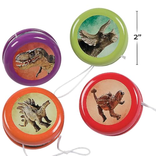 Fun Express - Dinosaur Yoyos - Toys - Value Toys - Yo - Yos - 12 Pieces