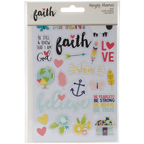 Simple Stories Faith Clear Stickers