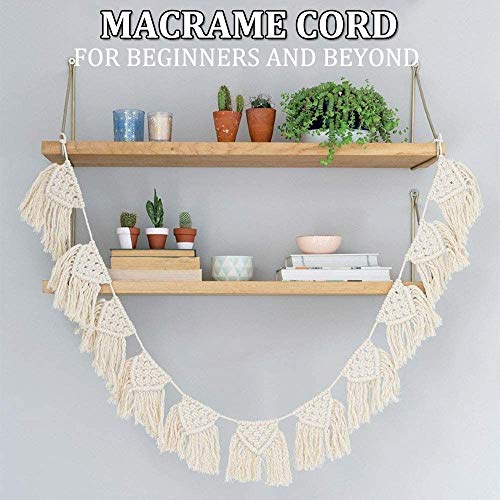 Image of ecofynd 100 Meters Cotton Cord | Natural White Dori | Rope for Handmade Plant Hanger | Thread for Wall Hanging Craft Making