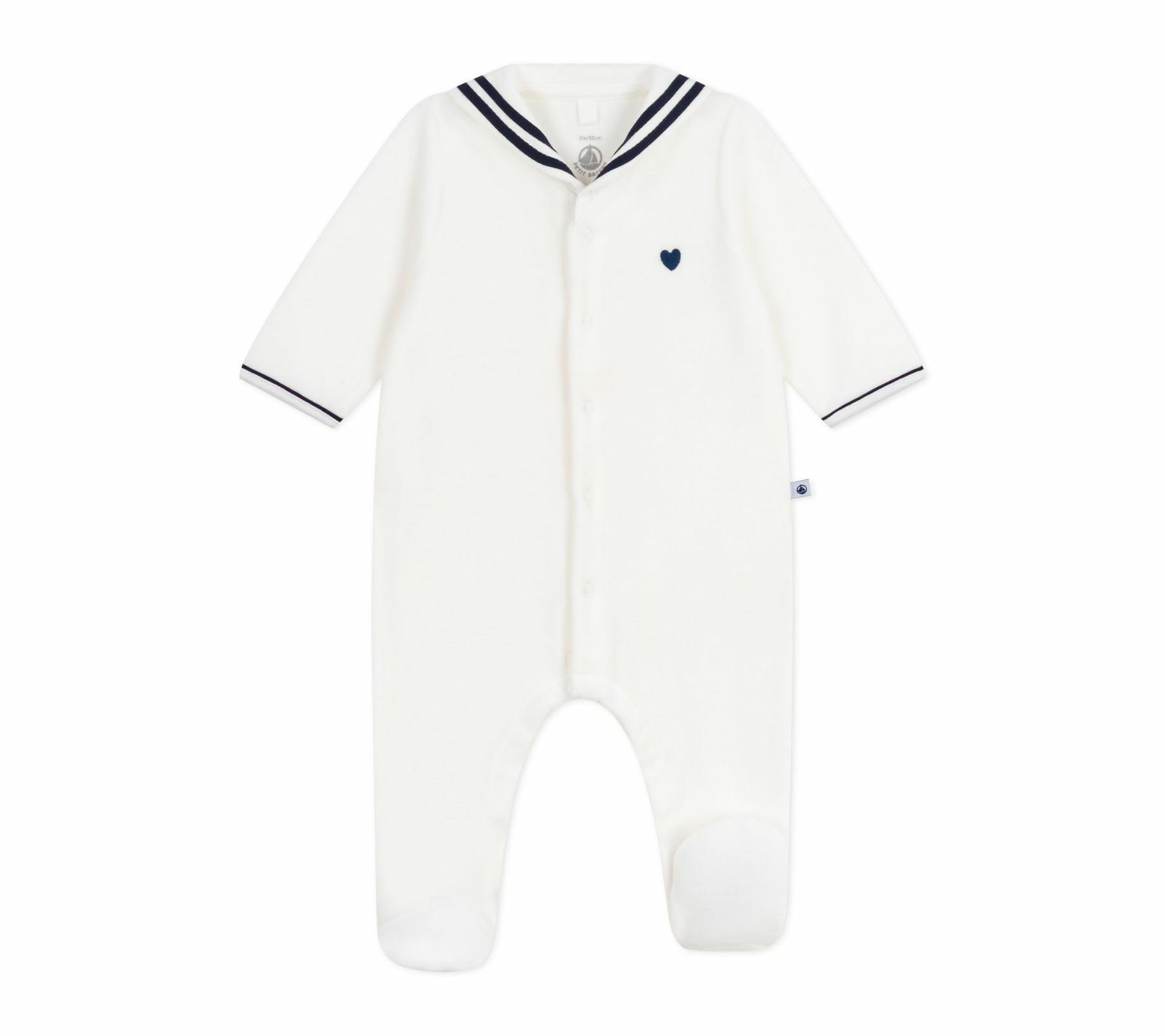 Petit Bateau Pyjama Bébé en Velours À Col Vareuse A0dqp01 Vêtements Nuit Mixte bébé (Lot de 1)