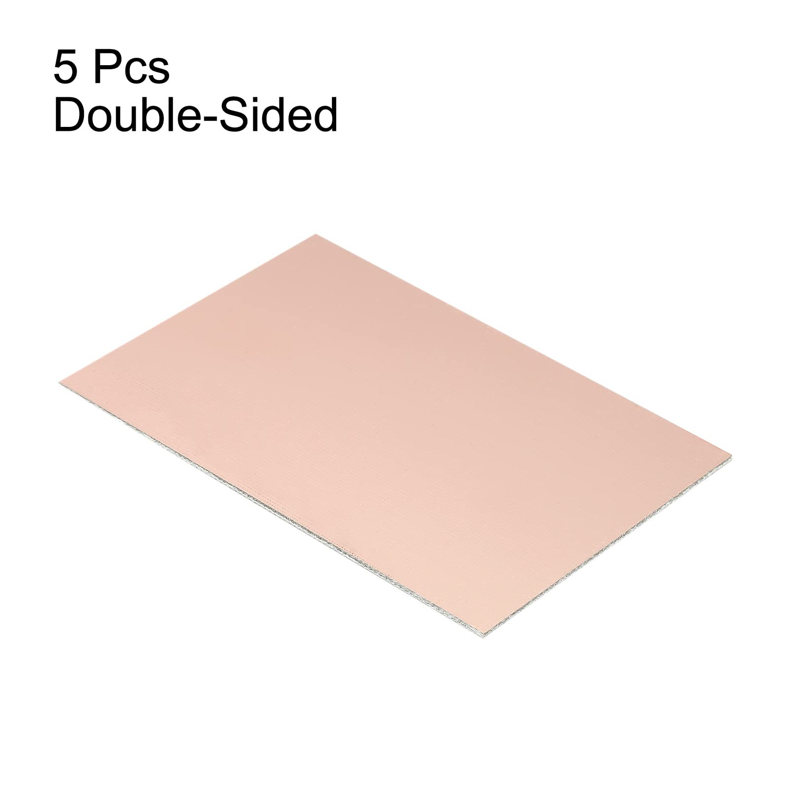 PATIKIL FR4 Laminato Rivestito in Rame a Doppio Lato PCB, 5 Pezzi 100 x 70 x 1,2mm Circuito Prototipo Universale Placcato in Rame