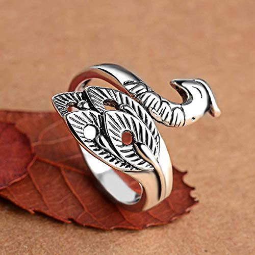 Knitting Thimble Crochet Ring Loop Yarn Guide Finger Holder Accessories,Peacock Open Finger Ring,Adjustable Braided Ring Faster Knitting - Thumbnail 3