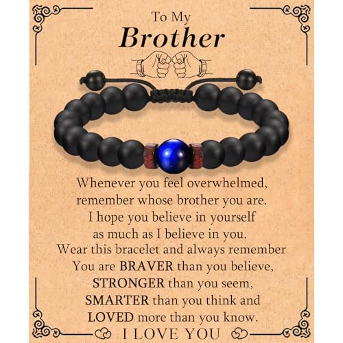 Bracelets Gifs for Friend Brother Husband Dad Brother in Law Son in Law Uncle Son Grandson Nephew, Birthday Christmas Valentines Fathers Stocking Stuffers Gifts for Men Boys Him with Sentimental Card