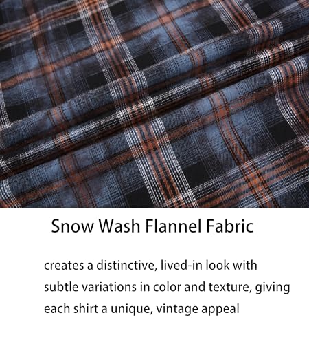 Alex Vando Mens Button Down Shirts Regular Fit Long Sleeve Casual Plaid Flannel Shirt