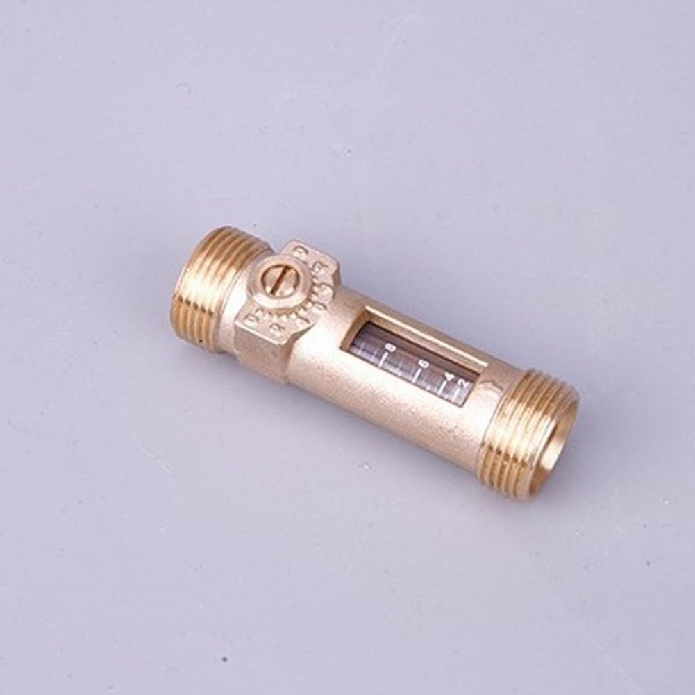 Visueller Durchflussregelventil DN25 aus Messing für HVAC, Einstellbares Kugelventil mit für skala zur Flow-Messung und Druckentlastung, 4-15L/m oder 8-30L/m(4-15L/m)