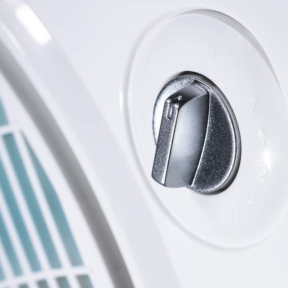 Cecotec EnergySilence 6000 PowerBox Black Ventilateur de sol 50 W 5 pales 3 vitesses moteur en cuivre rotatif Regilla 2 heures (Blanc)