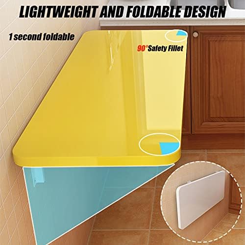 Wall Mounted Desk Wall Mounted Folding Table Drop Leaf Tables for JYDSll Spaces Wall Mounted Table Fold Down Floating Desk for Laundry Room/Study/Bedroom 50x40cm/20x16in Pink