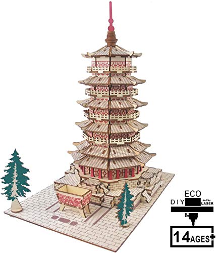 LXDDP 3D Wooden Puzzle Model Kit Decoration Gift for Children and Adults 365 Pieces