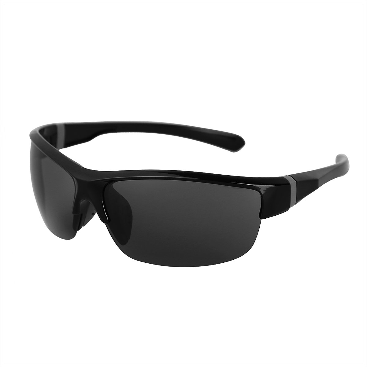 iEFiEL Unisex Cycling Sunglasses Outdoor Sports Sunglasses with Lightweight Frame Black&Gray One_Size